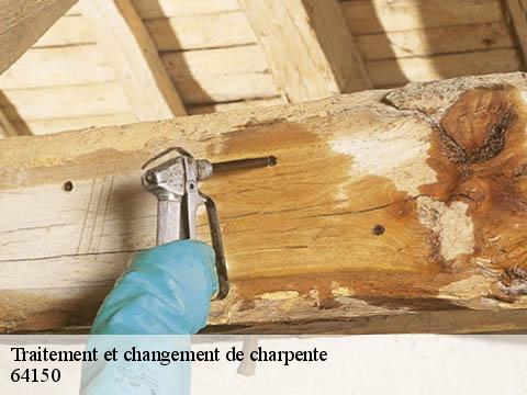 Traitement et changement de charpente  64150